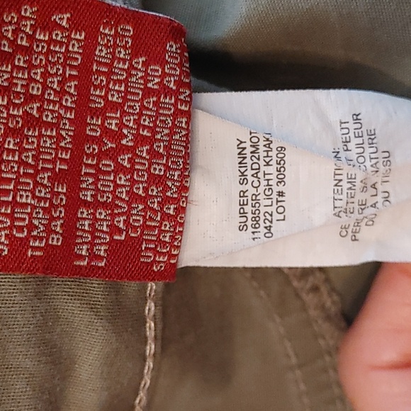 Makers of True Originals US 33 Super Skinny Low Rise Army Green Stretchy Pants - Picture 10 of 11